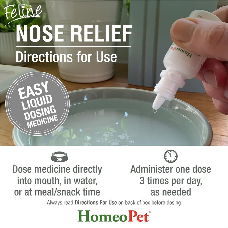 HomeoPet Feline Nose Relief Natural Nasal and Sinus Medicine for Cats Pet Medicine 15 Milliliters - Image 5
