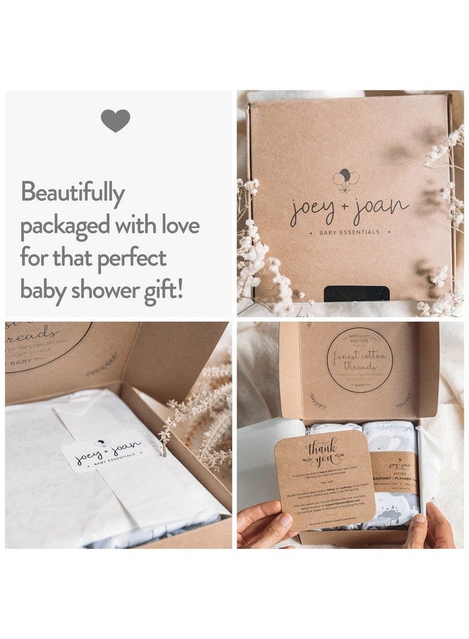 Joey + Joan أغطية مهد مناسبة 18 × 36 بوصة - ناعمة جداً 100% قطن جيرسي - حيوانات المزرعة - عبوة من 2 - Image 4