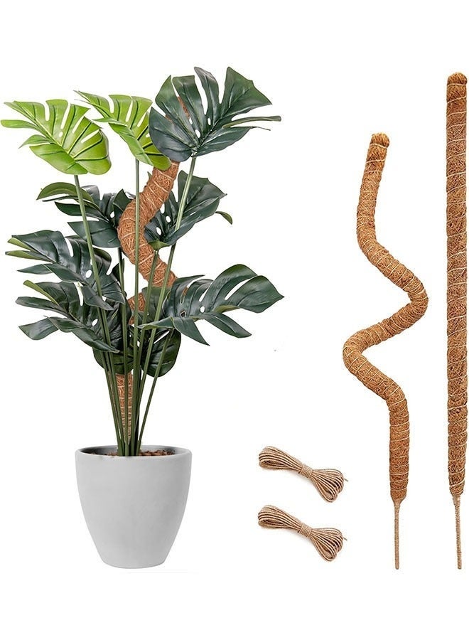 2 حزمة قطب الطحالب, 28 بوصة قطب الطحالب القابل للثني للنباتات Monstera, قطب الطحالب للنباتات المتسلقة في الداخل, قطب قطب عصا الدعم للنبات في وعاء, Pothos, Philodendron - Image 1