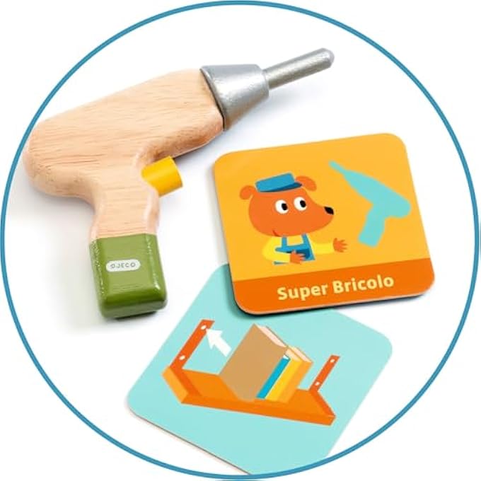 SUPER BRICOLO WOODEN ROLE PLAY TOOLBOX - Image 4