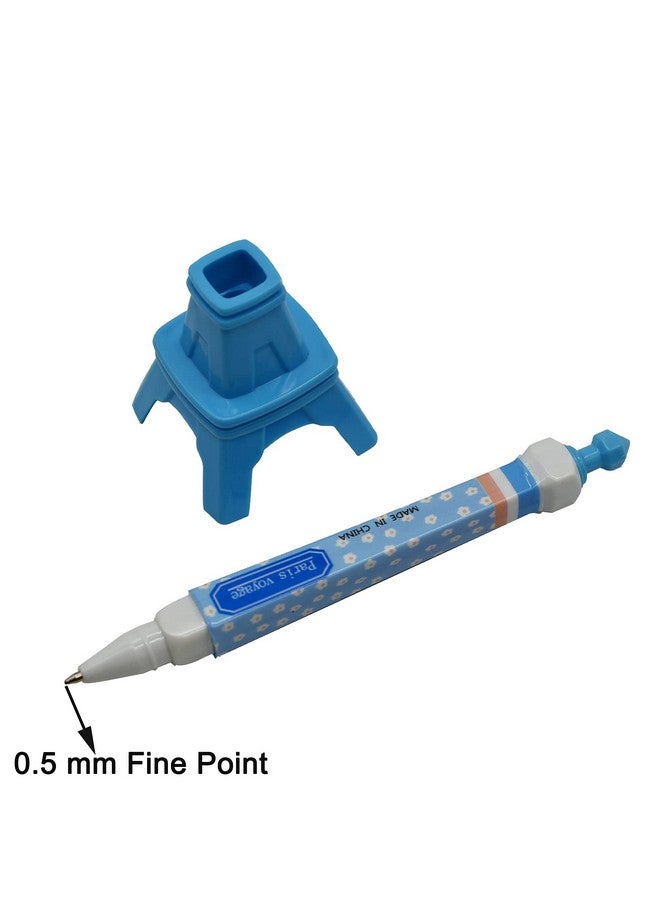 Maydahui 8Pcs Paris Eiffel Tower Ballpoint Pen Cute Cartoon Pens Black Gel Ink Desktop Decoration For Girls Students School - Image 3