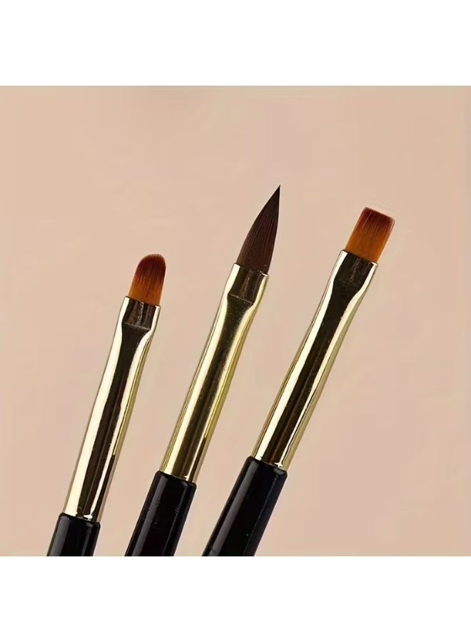 Rozino 3pcs Dual-Tip Nail Art Brush Set, Ultra-Fine Carving & Lining, Professional Gel Polish Tool - Image 5