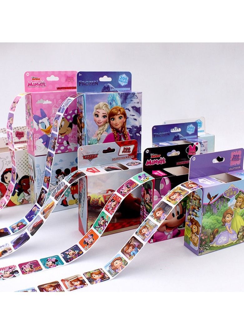 NIBEMINENT - 200 pcs/box Disney The autobots Sticker Film Style Cars Lightning McQueen Sticker - Image 1