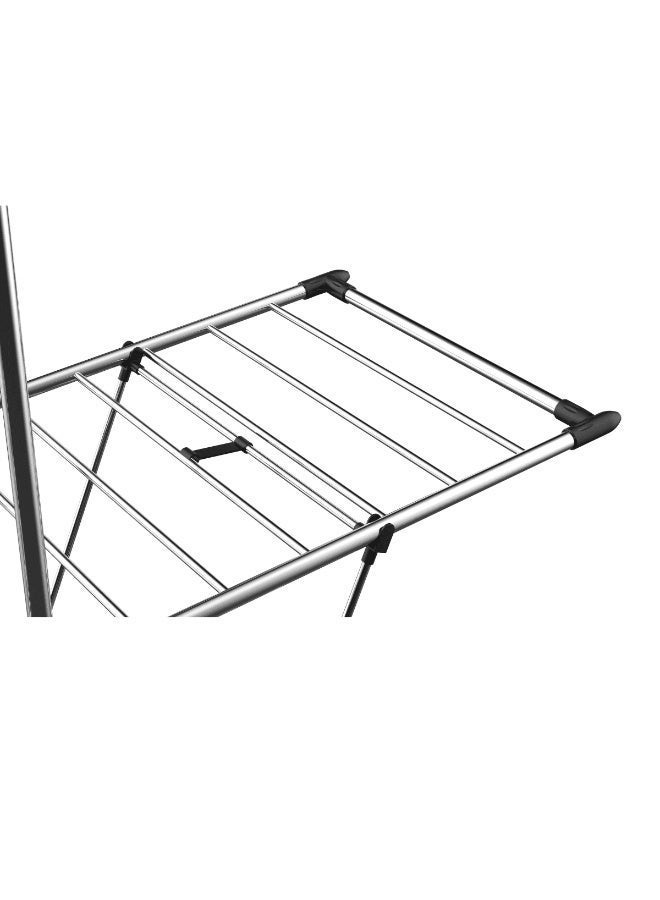 ليبيرتي حامل تجفيف ملابس من الفولاذ المقاوم للصدأ من ليبرتي بتصميم مجنح - حامل غسيل متعدد الطبقات قابل لتعديل الارتفاع (الموديل 127906E) - Image 4