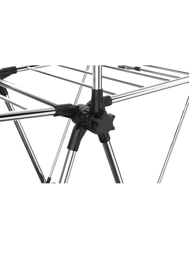 ليبيرتي حامل تجفيف ملابس من الفولاذ المقاوم للصدأ من ليبرتي بتصميم مجنح - حامل غسيل متعدد الطبقات قابل لتعديل الارتفاع (الموديل 127906E) - Image 5