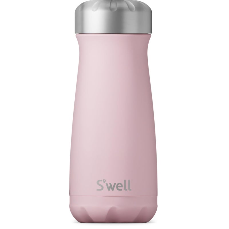 S'well Swell Stainless Steel Traveler 16oz Pink Topaz Triple Layered Vacuum Insulated Containers Keeps Drinks Cold for 24 Hours and Hot for 12 BPA Free Easy Carrying On the Go