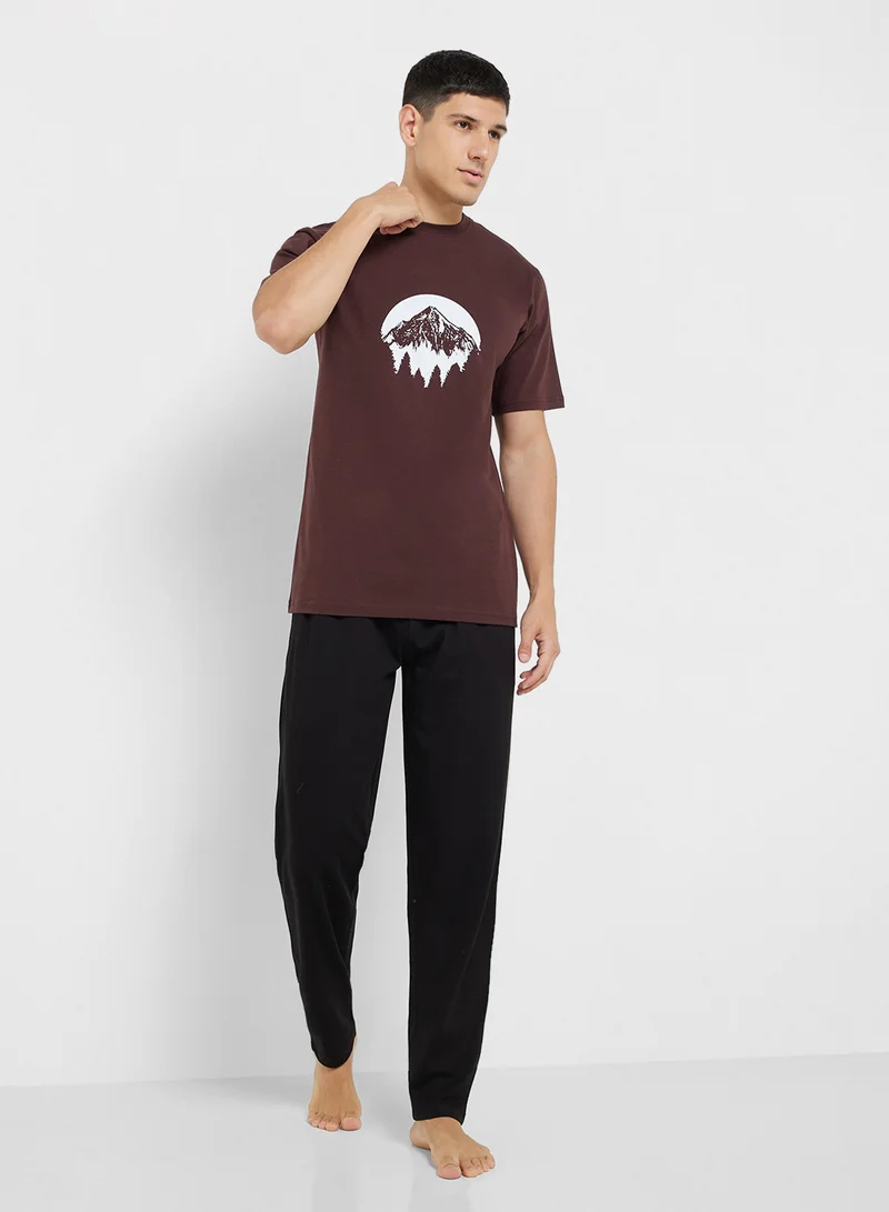 Robert Wood Nightwear T-Shirt & Pants Sets