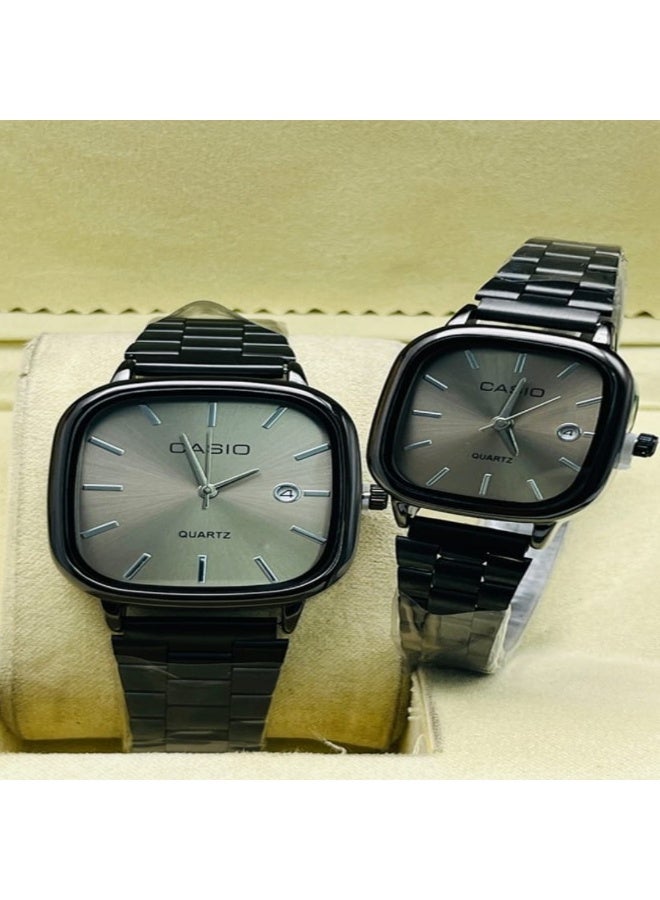 Casio men's and women's set with a distinctive and modern design, water resistant - Image 1