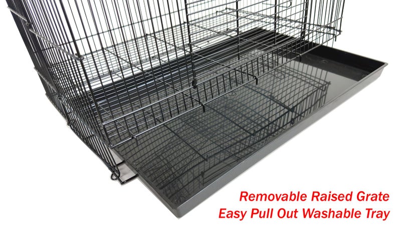 Mcage 3-Levels Easy Portable Collapsible Ferret Chinchilla Sugar Glider Rats Mouse Animal Critter Chew-Proof Metal Carrier Travel Cage with Narrow 3/8-Inch Bar Spacing Easy to Setup No Tools Needed - Image 4