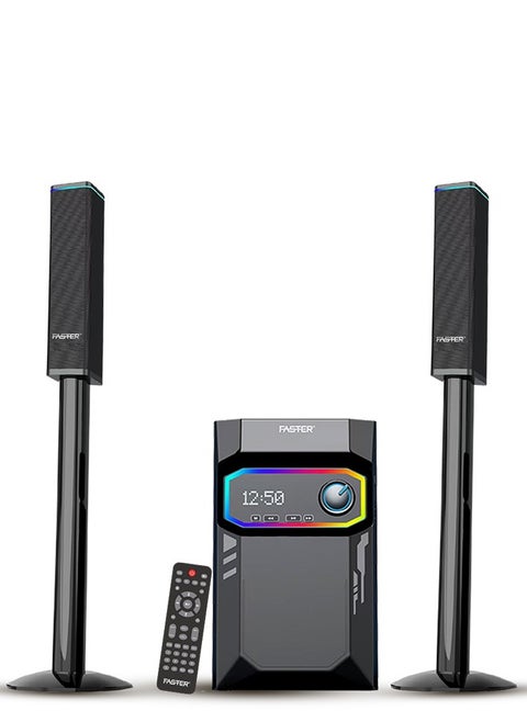 XB8500 2.1 CH Home Theater Multimedia Speaker with Wired Subwoofer 90W Powerful Output - Dedicated Sound Mode, Deep and Thrilling Bass, Dolby Digital Embedded - Multi Color LED Display - Supporting Bluetooth, AUX, USB & Remote