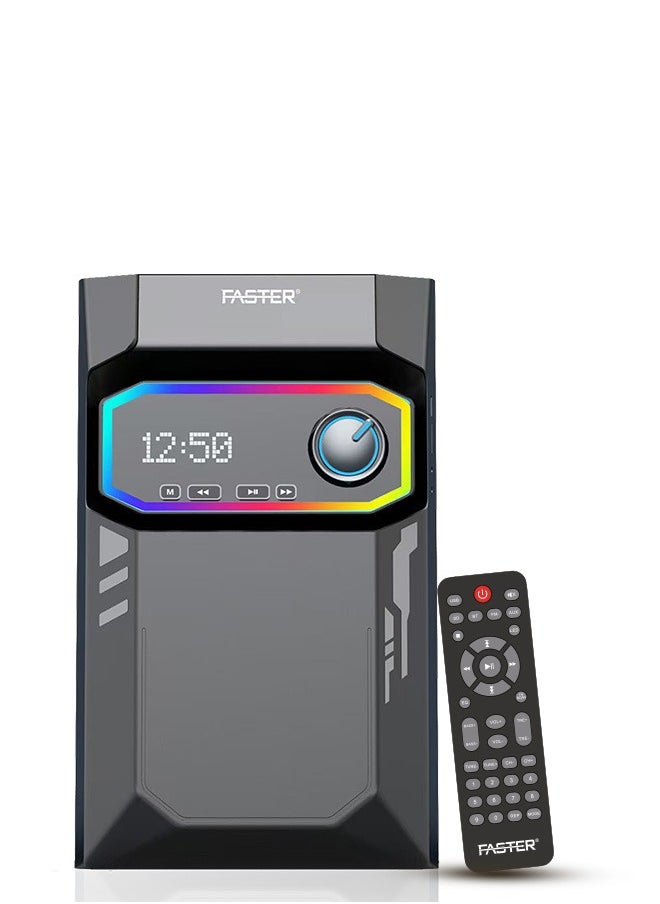 XB8500 2.1 CH Home Theater Multimedia Speaker with Wired Subwoofer 90W Powerful Output - Dedicated Sound Mode, Deep and Thrilling Bass, Dolby Digital Embedded - Multi Color LED Display - Supporting Bluetooth, AUX, USB & Remote