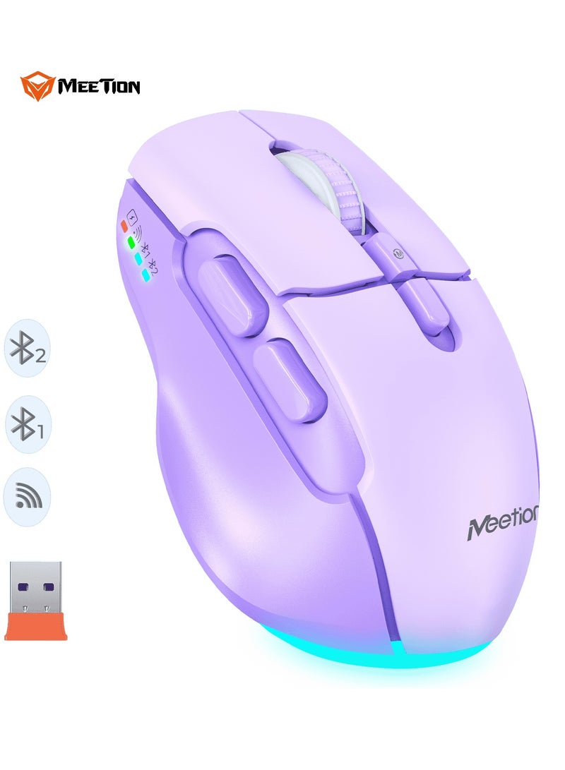 MEETION Wireless Dual-Mode Ergonomic Mouse BTM001 Ergonomic Design 2.4g Bluetooth Dual Mode Multiple Colors Available - Image 2
