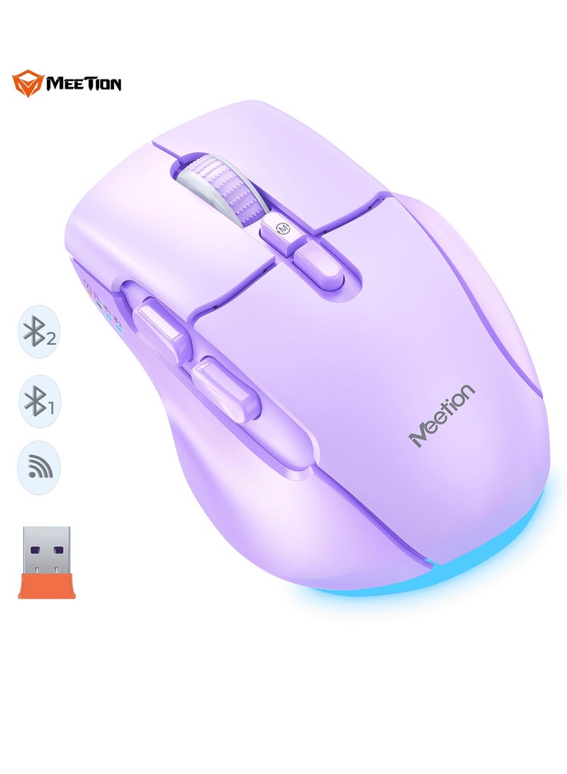 MEETION Wireless Dual-Mode Ergonomic Mouse BTM001 Ergonomic Design 2.4g Bluetooth Dual Mode Multiple Colors Available - Image 3