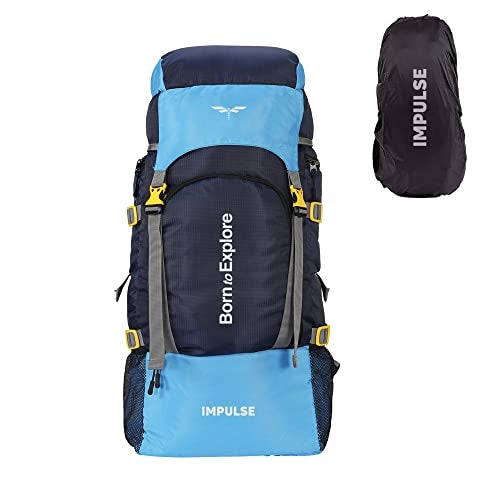 Impulse Rucksack bags 55 litres travel bag for men tourist bag for travel backpack for hiking trekking Bag for men camping Mountain Calling Blue with 1 year Warranty - Image 1