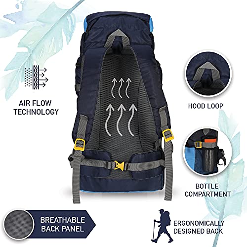 Impulse Rucksack bags 55 litres travel bag for men tourist bag for travel backpack for hiking trekking Bag for men camping Mountain Calling Blue with 1 year Warranty - Image 3