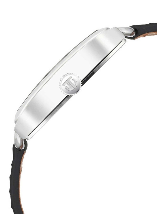 Titan Classic Analogue Black Square Dial Black Leather Strap Watch for Men-1676SL03 - Image 4