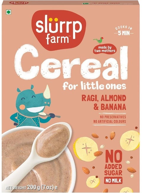 Slurrp Farm Finger Millet, Almond & Banana Cereal