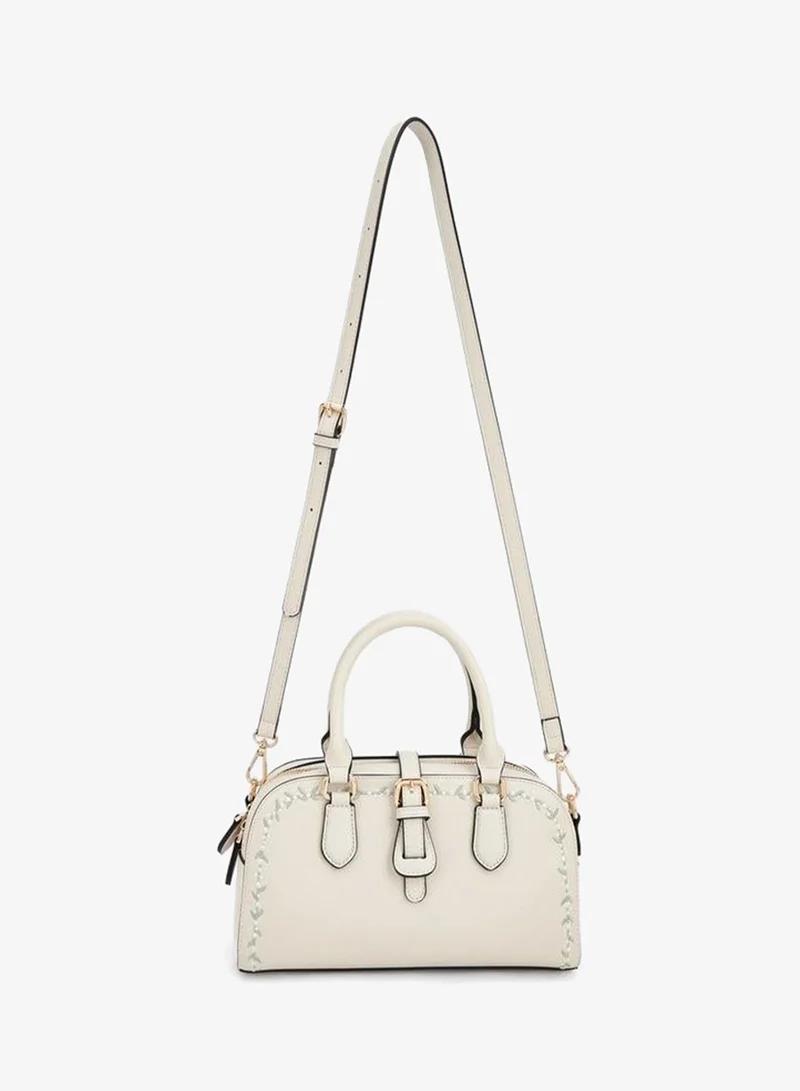 سيليست Floral Embroidered Tote Bag With Double Handle