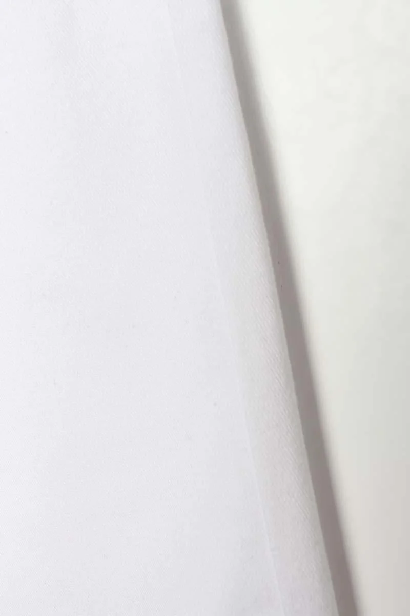 Allday White-Cotton High Waist Wide Leg Lycra Trousers