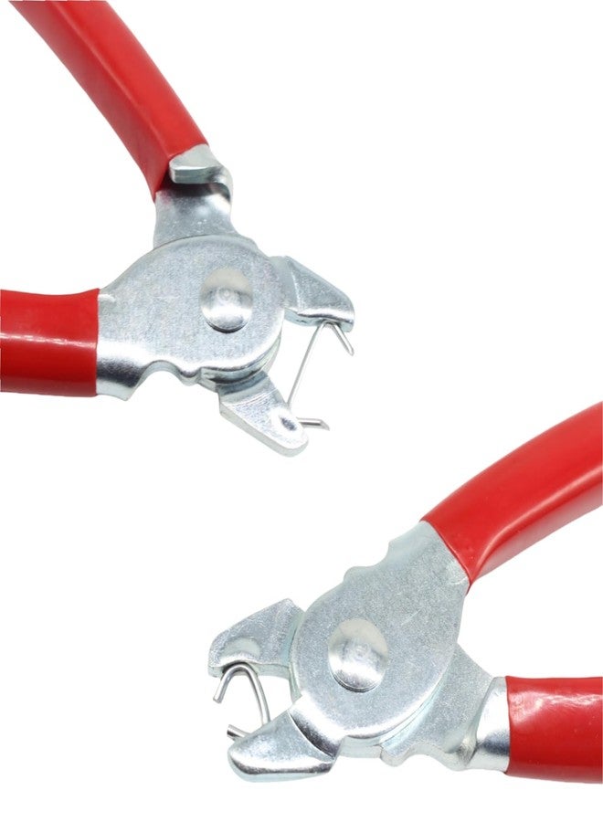 DoubleWood Hog Rings Pliers Kit, 360 Pcs 3/4", 1/2", 3/8" Galvanized Steel Hog Rings with Pliers, Hog Rings for Furniture Upholstery, Animal Pet Cages, Cords, Meat & Sausage Casings, Bagging (360 Pcs) - Image 4