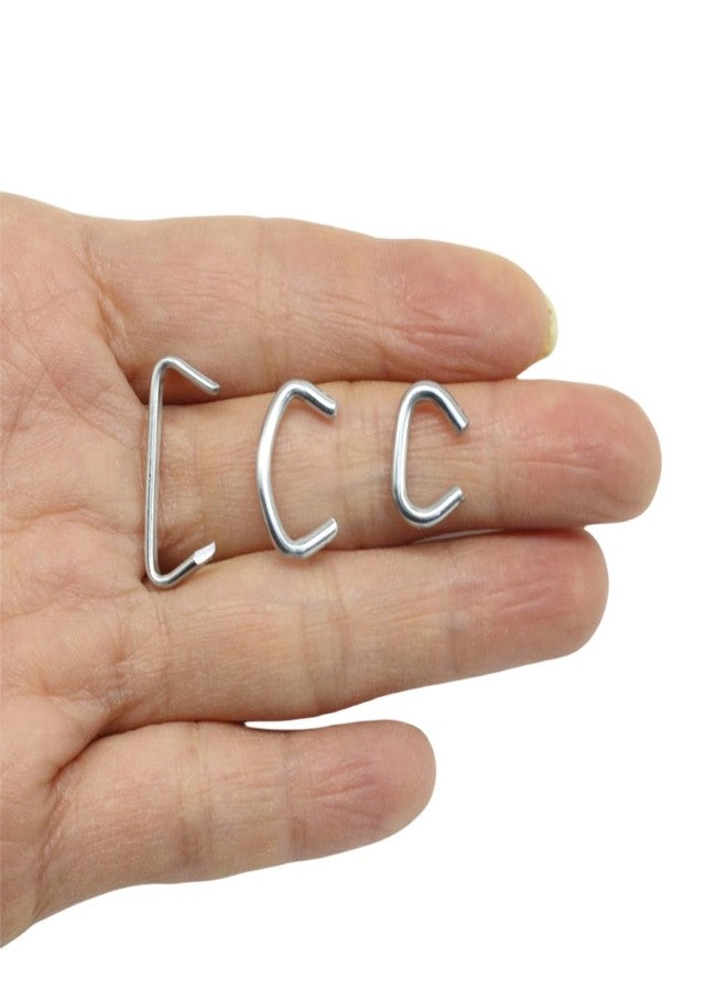 DoubleWood Hog Rings Pliers Kit, 360 Pcs 3/4", 1/2", 3/8" Galvanized Steel Hog Rings with Pliers, Hog Rings for Furniture Upholstery, Animal Pet Cages, Cords, Meat & Sausage Casings, Bagging (360 Pcs) - Image 5