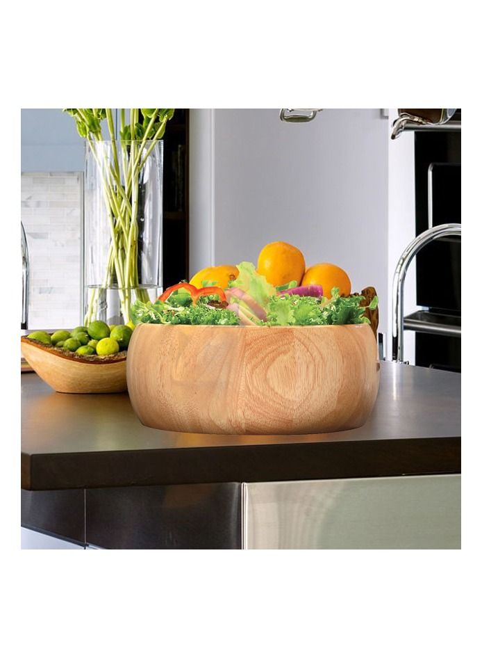 BILLI Wooden Round Serving Bowl for Fruits or Salads, 15cm. - Image 2
