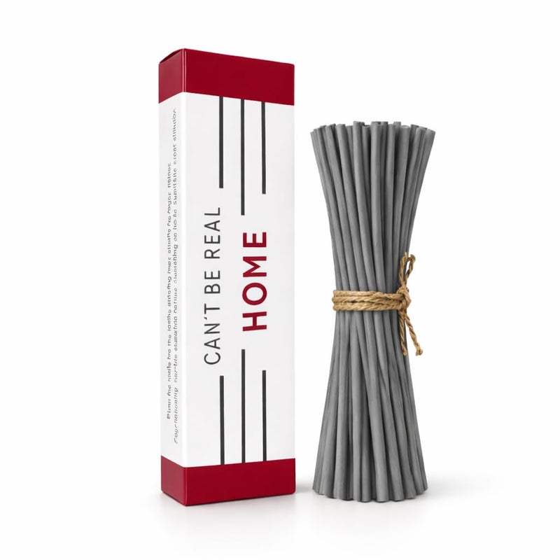 Reed Diffuser Sticks, Natural Rattan Sticks, Reed Diffuser & Essential Oil Aroma Diffuser Replacements Sticks for Home & Office (25, Grey)