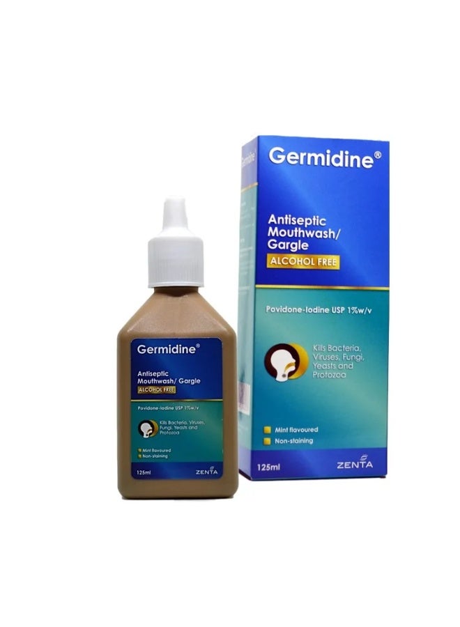 غسول فم جيرميدين المعقم خالي من الكحول 125 مل