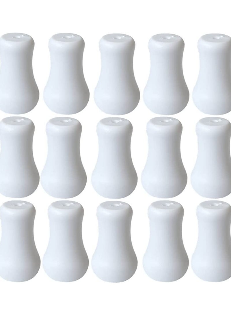 SYOSI 30pcs White Plastic Cord Tassel Window Blind Cord Knobs Drops Pull End for Roman Shades Curtain Crafts Drawstring Tassels  - Image 1
