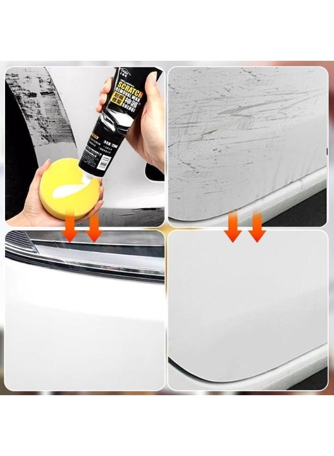 Car Scratch Repair Paste, Car Scratch Remover, Car Scratch Repair Paste Polishing Wax, Premium Scratch Remover Kit with Wipe & Sponge for Vehicles for Deep Scratches - Image 2