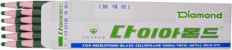 Ultima Diamond Peel-Off China Markers/Grease Pencils for Glass, Cellophane, Vinyl, Metal, Etc. (12 Pencils) (Green) - Image 3