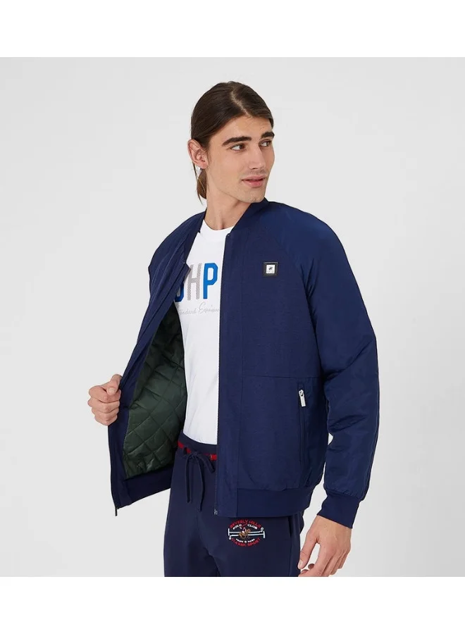 BEVERLY HILLS POLO CLUB Solid Zipper Casual Jacket