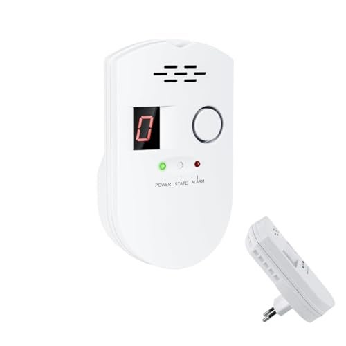Serplex® Natural Gas Leak Detector Alarm with Clear Digital Display, Plug-in Gas Leak Alarm High Sensitivity Methane & Propane Identification, 85dB Sound & Light Warning, Kitchen & Home Safety Monitor - Image 1