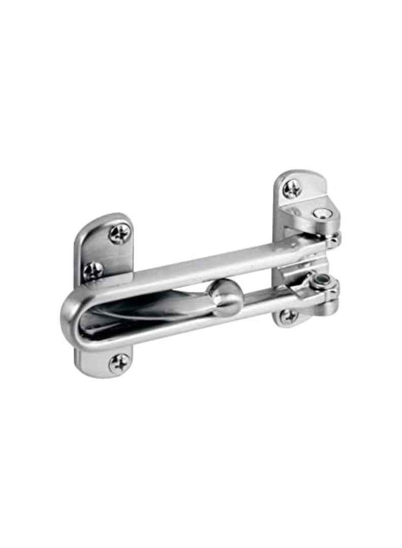 KNP KNP Zinc Alloy Door Guard (105 x 63 MM) is designed to provide extra security by allowing partial door opening while preventing forced entry.  - Image 1