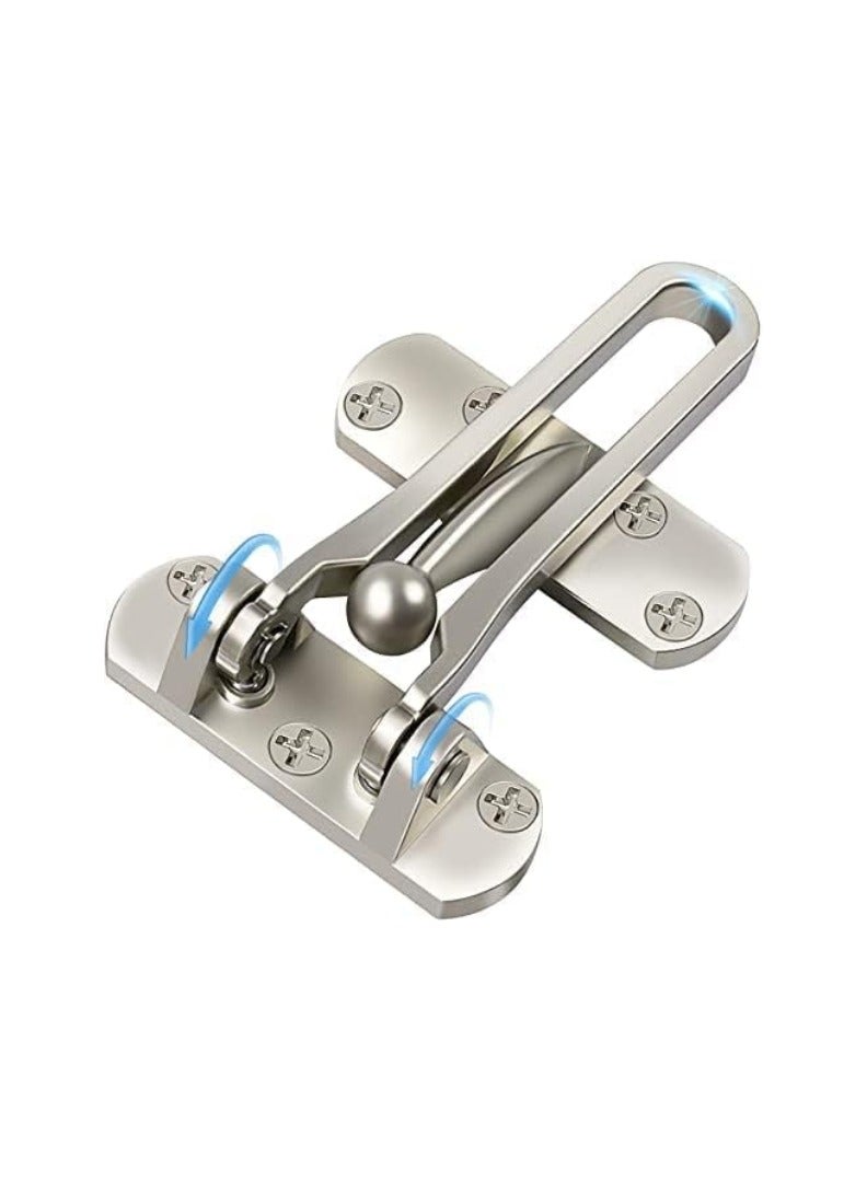 KNP KNP Zinc Alloy Door Guard (105 x 63 MM) is designed to provide extra security by allowing partial door opening while preventing forced entry.  - Image 2