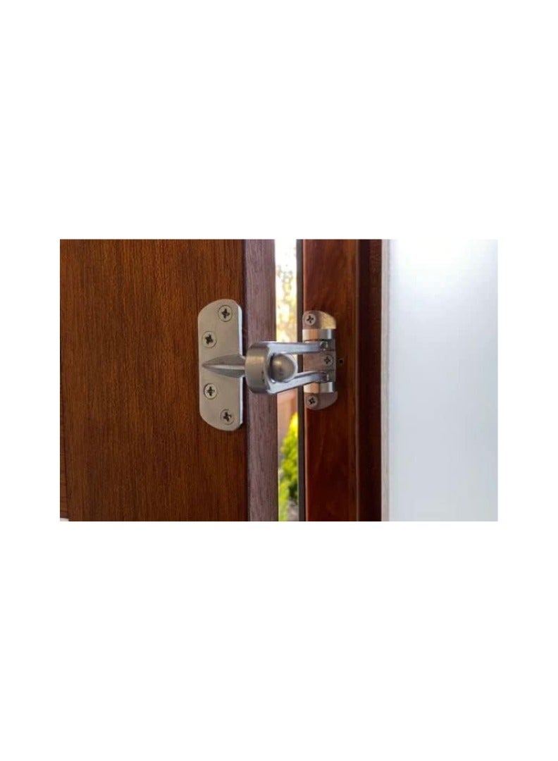 KNP KNP Zinc Alloy Door Guard (105 x 63 MM) is designed to provide extra security by allowing partial door opening while preventing forced entry.  - Image 3