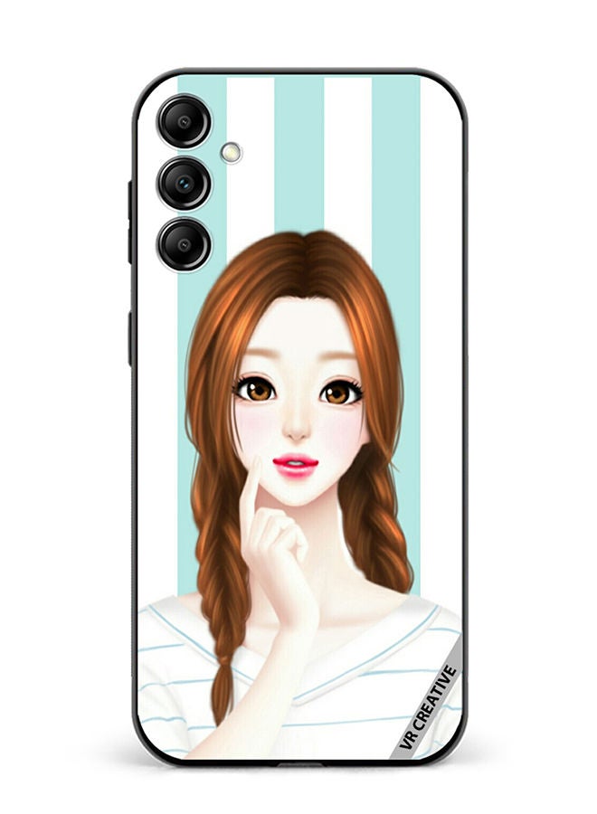 VR CREATIVE Protective Case Cover For Samsung Galaxy M54 Thinking Girl Design Multicolour - Image 1