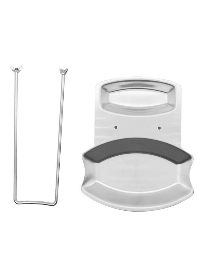NIBEMINENT Spoon Rest And Pot Lid Holder silver 20.5x18.5x14.5cm - Image 3