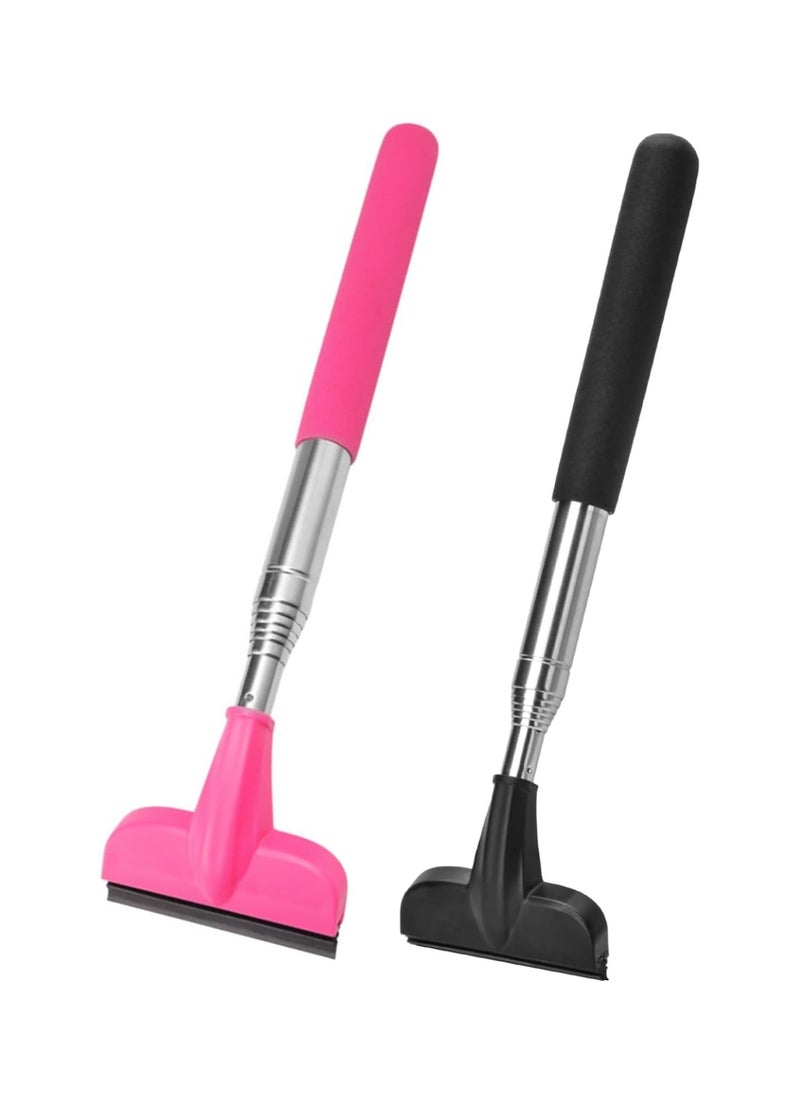 KASTWAVE 2Pcs Car Window Mini Squeegee, Portable Tiny Car Side Mirror Squeegee Retractable Car Windshield Wiper to 39.5 in Windshield Squeegee for Car Windows Universal Car Cleaner Tool Accessories  - Image 1