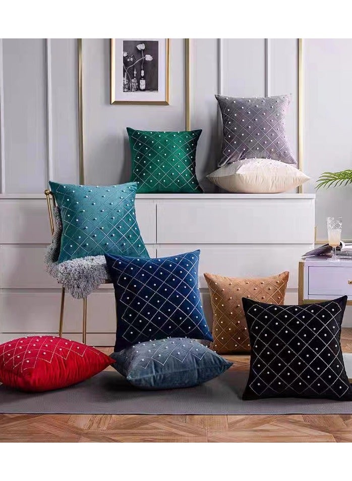 Petra Modern Beaded Filled Cushion 45 x 45 cm - Image 3