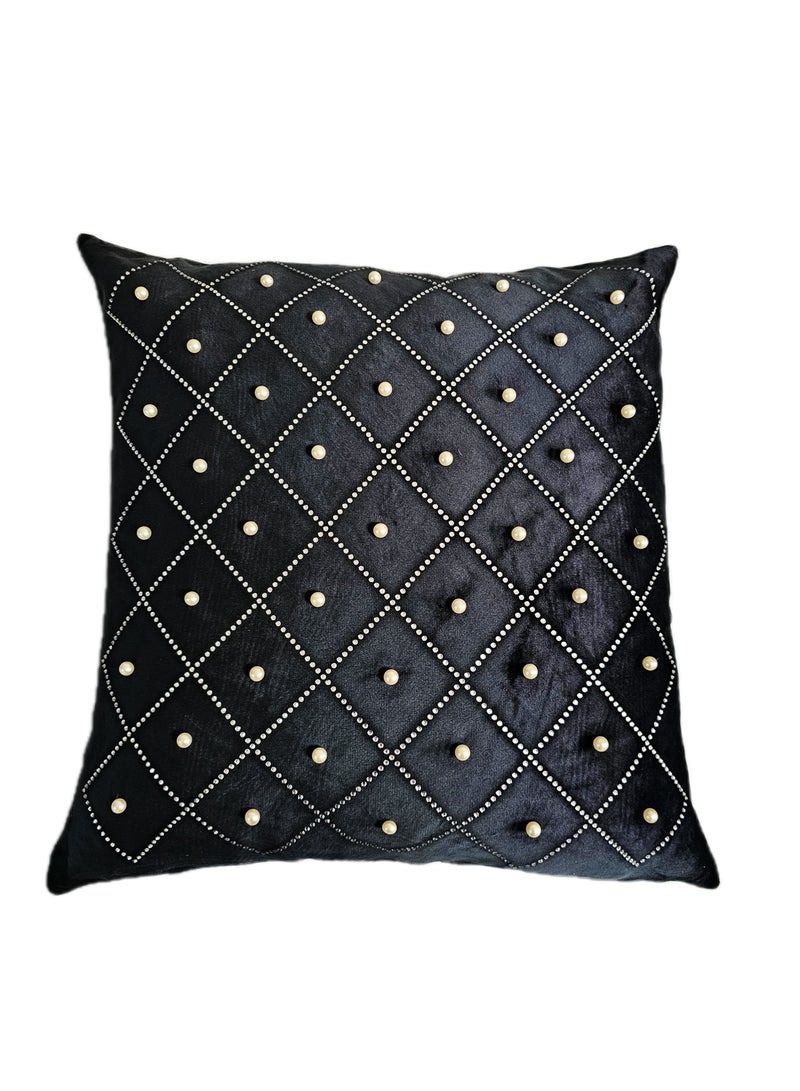 Petra Modern Beaded Filled Cushion 45 x 45 cm - Image 2