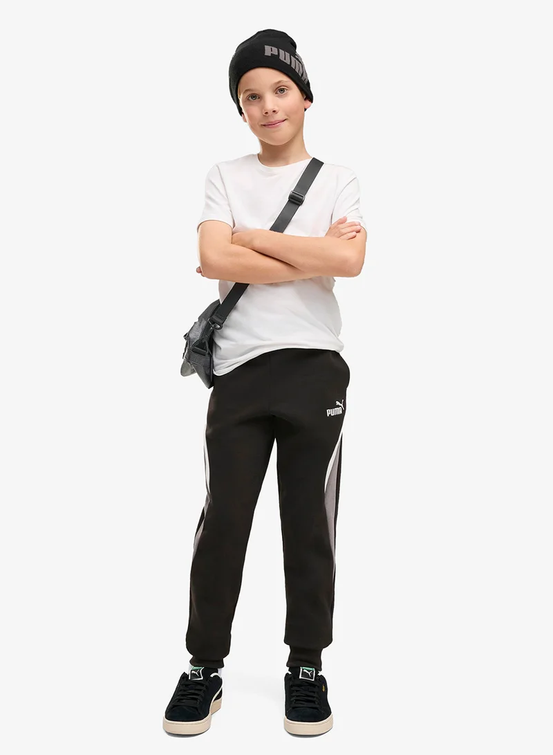 Puma PUMA Black Youth Essential Colorblock Sweatpants  | Best Price UAE