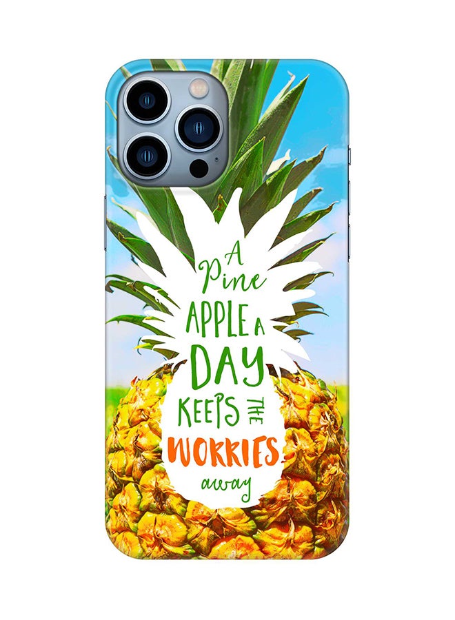 Stylizedd Case for Apple iPhone 14 Pro Max Slim Snap Classic Series Mobile Cover Hard PC Shield Matte Finish Print - Pineapple A Day