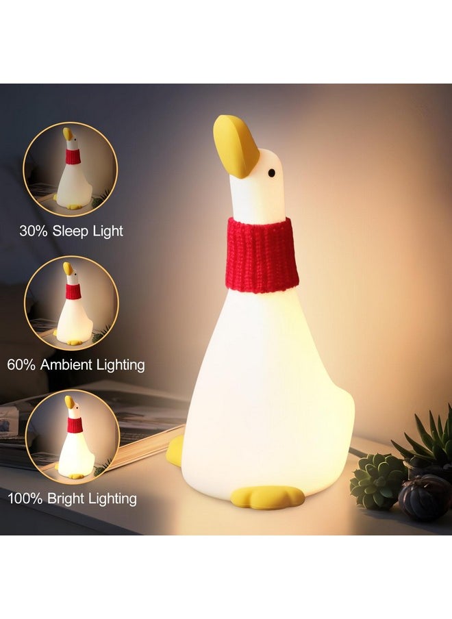 Neurora Duck Night Light, LED Nursery Lamp,Silicone Baby Fun Squishy NightLight,Rechargeable Bedside Touch Lamp,Christmas Gifts for Kids Toddler Baby Child Decor  - Image 2