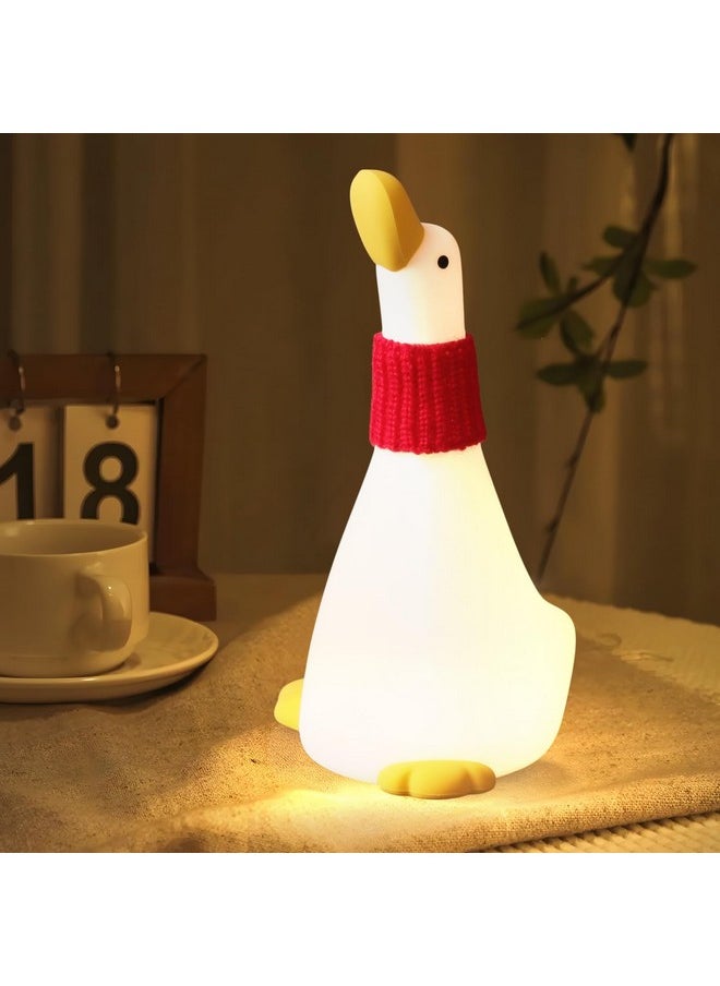 Neurora Duck Night Light, LED Nursery Lamp,Silicone Baby Fun Squishy NightLight,Rechargeable Bedside Touch Lamp,Christmas Gifts for Kids Toddler Baby Child Decor  - Image 1