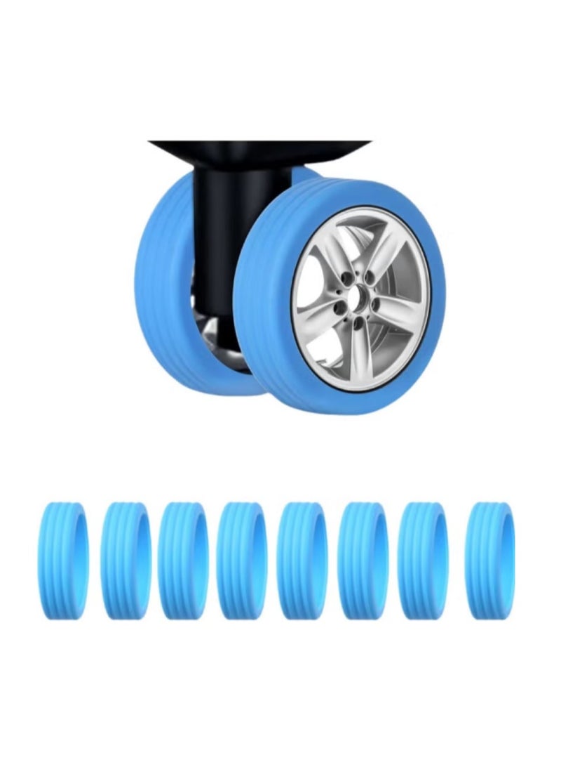 8PCS Luggage Wheel Covers-Carry on Luggage Suitcase Wheels Protector/Luggage Caster Cover for Most 8-Spinner Wheels Luggage Sets,Silicone Case for Suitcases Wheel/Luggage Accessories - Image 1