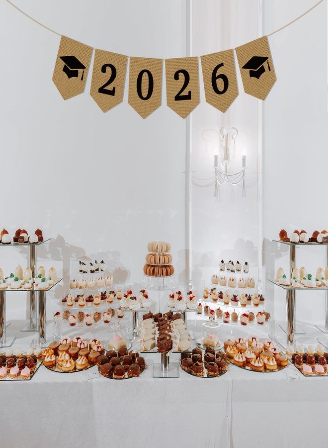 Ramciyo Burlap 2026 Graduation Party Banner Classroom Decoration Class of 2026 Graduation Banner Grad Party Supplies - Image 4