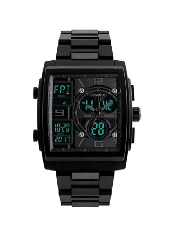 ساعة يد بعقارب/ رقمية ومقاومة للماء طراز DX1274 للرجال - Image 1