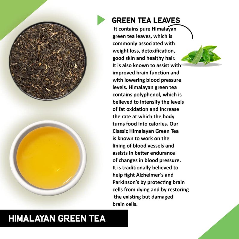 TEACURRY Himalayan Green Tea (120 Tea Bags / 120 Cups) - Himalayan Green Tea Helps Weight Management, Oral Health - Image 2