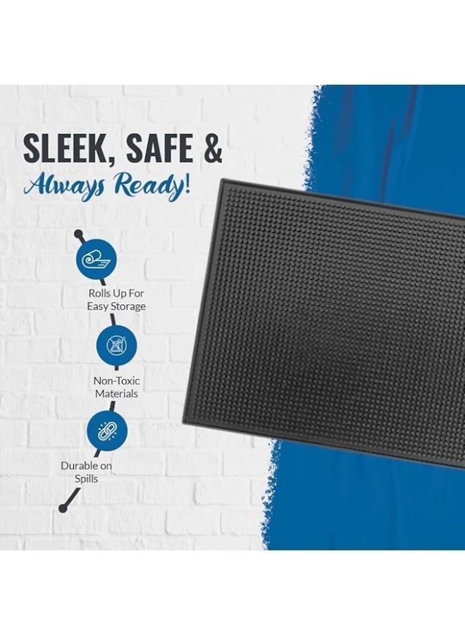18×12in Rubber Bar Mat – Protect Surfaces from Coffee Spills, Pack of 2, Ideal for Cocktails & Café - Image 5